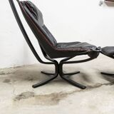 Set of armchair + ottoman viking p97 by Sigurd Russell for Poltrona Frau