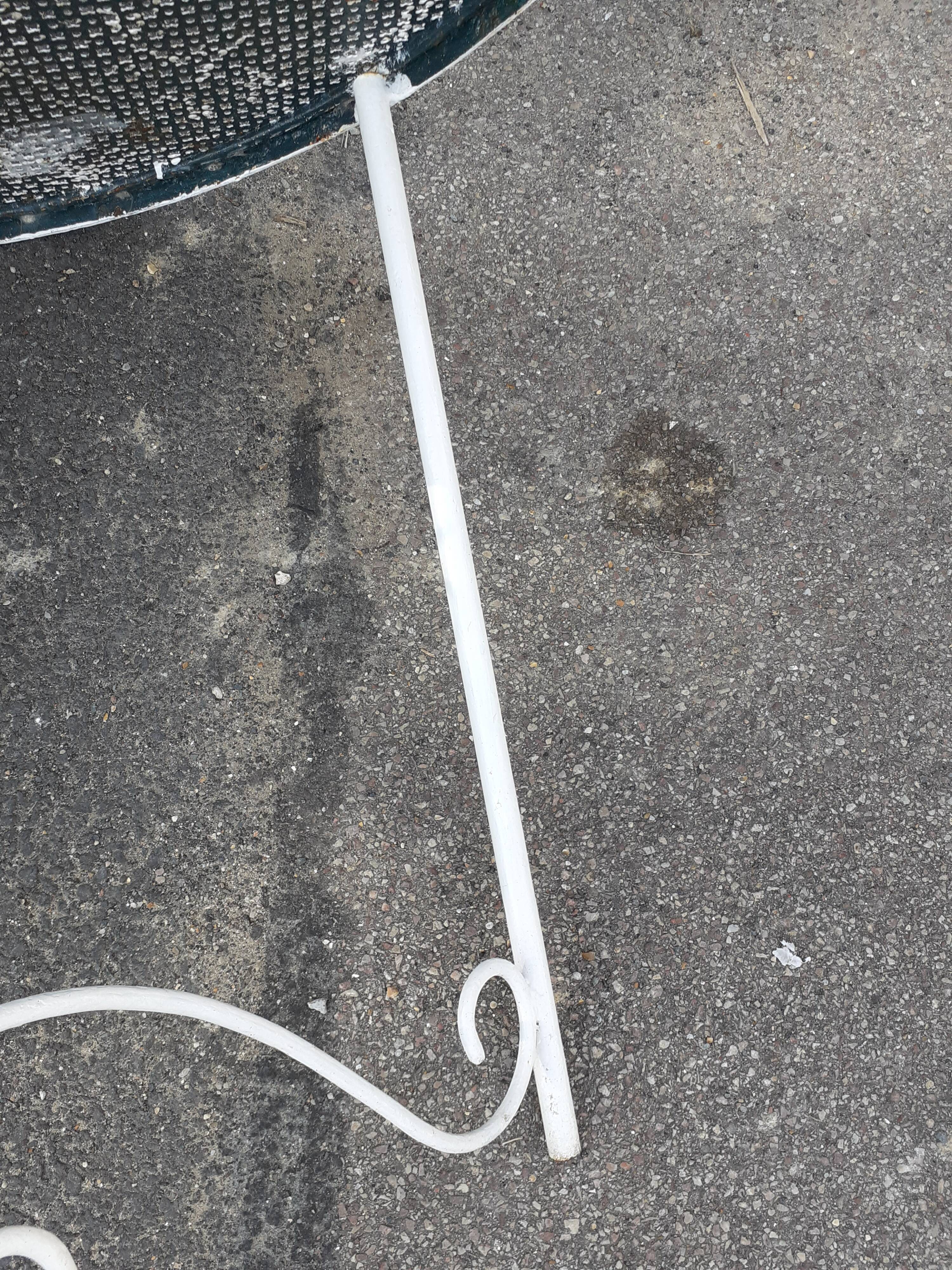 Old wrought iron garden furniture