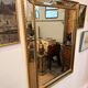 Miroir ancien biseauté doré style Louis XVI