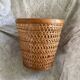 Flat rattan basket