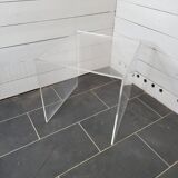 Transparent plexiglass sofa end from the 70s