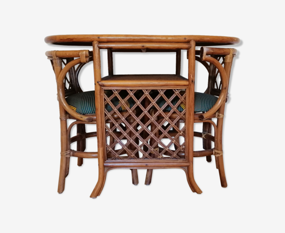 Salon de jardin console et deux fauteuils