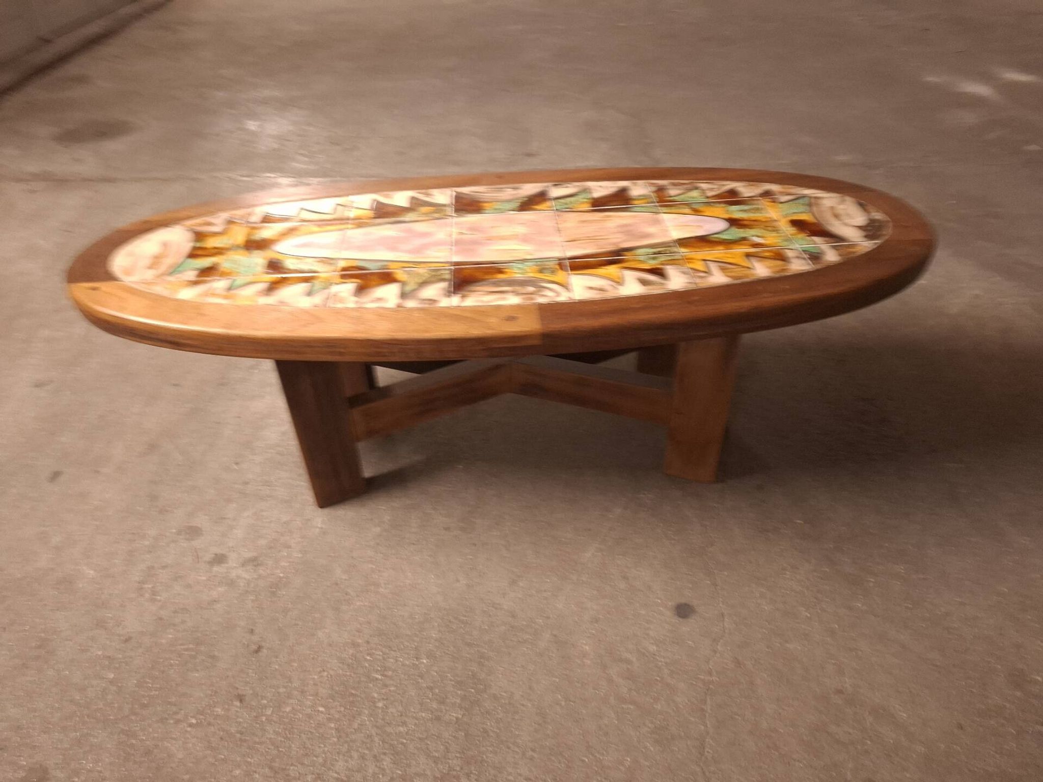 Table basse en ceramique , Vallauris , Gustave Reynaud