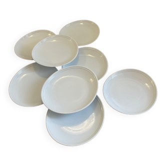 Lot assiette blanche Porcelaine du Reussy