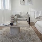 Natural travertine square Kalia coffee table 90x90