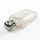 Art Deco hip flask, crystal, France, 1930s