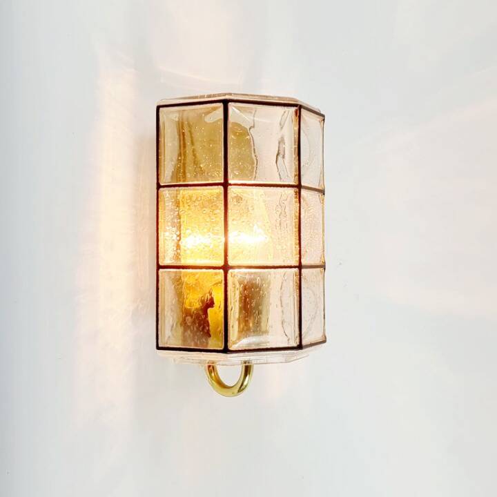 Mid-Century Glass Wall Light from Limburg, Germany, 1960s