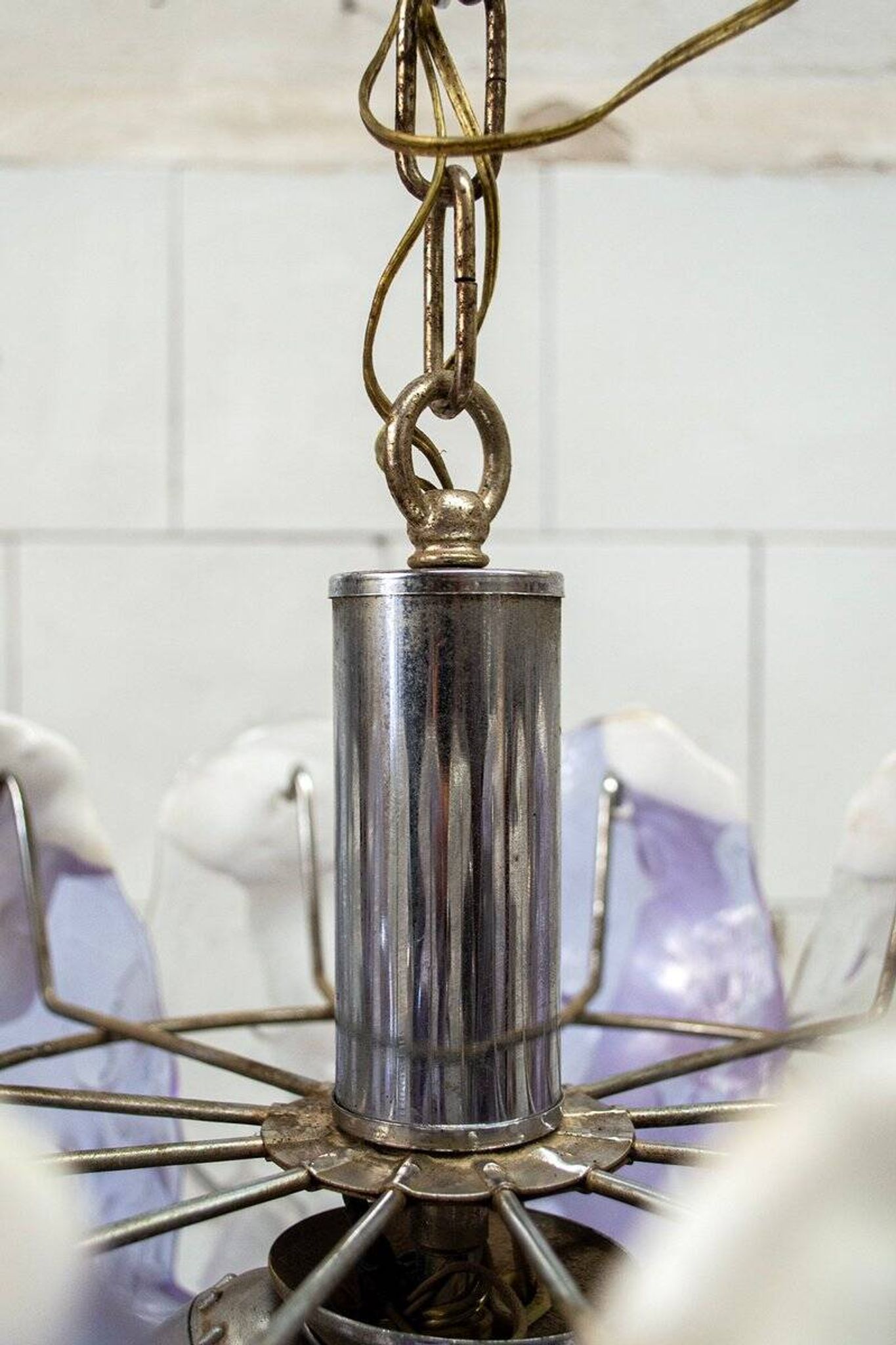 Murano glass pendant lamp by Mazzega, Italy, 1970s.