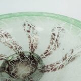 fantastic large WMF art deco ikora glass BOWL karl wiedmann 1930s green and