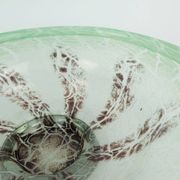 fantastic large WMF art deco ikora glass BOWL karl wiedmann 1930s green and