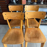 Set of 4 vintage Luterma bistro chairs in wood