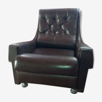 Vintage leather-like club chair