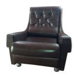 Vintage leather-like club chair