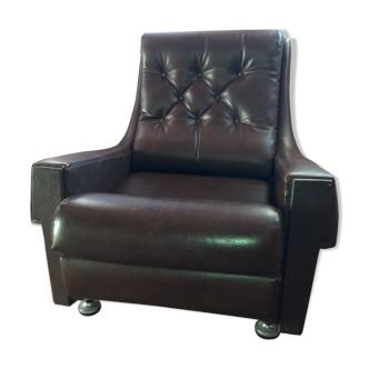 Vintage leather-like club chair