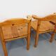Set of 4 armchairs in pine from the 60s and 70s