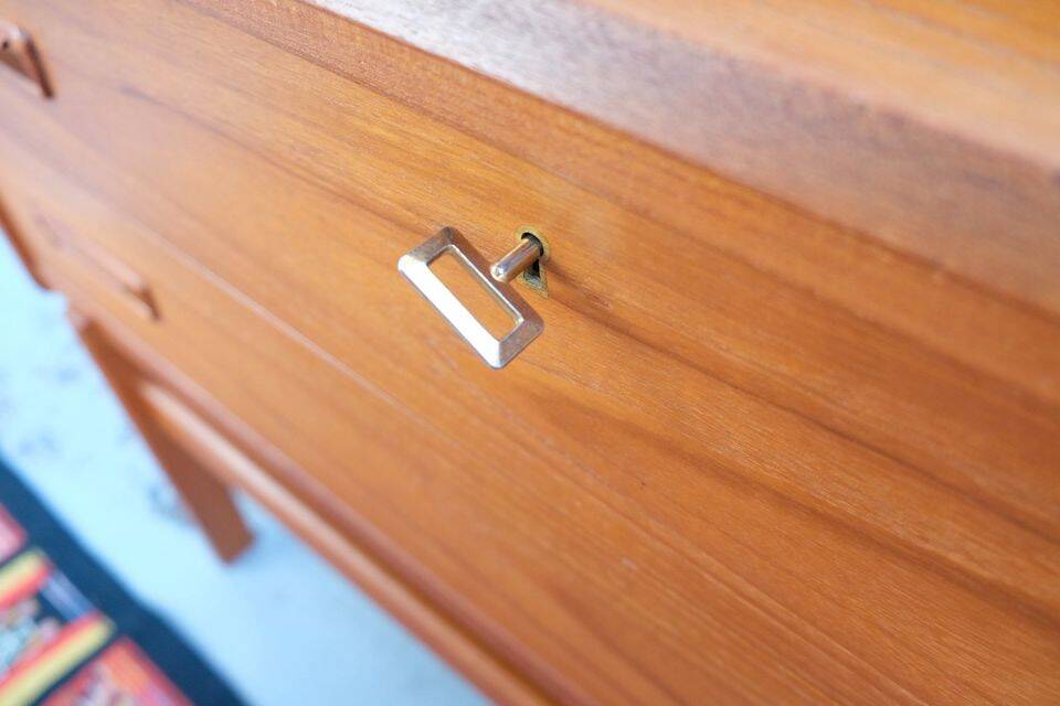 Iversen teak secretary, Danish style from the 1960s-70s.