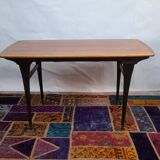 Vintage Scandinavian coffee table in teak and brass – 1960s