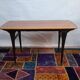 Vintage Scandinavian coffee table in teak and brass – 1960s