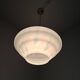 Napako Midcentury Modern Pendant Lamp in Opaline Glass and Brass, Czechoslovakia