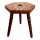 Tabouret tripode vintage bois pieds tournés