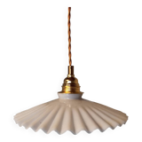 Vintage white opaline pendant light
