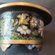 Vintage Chinese bowl in cloisonné enamel on four feet