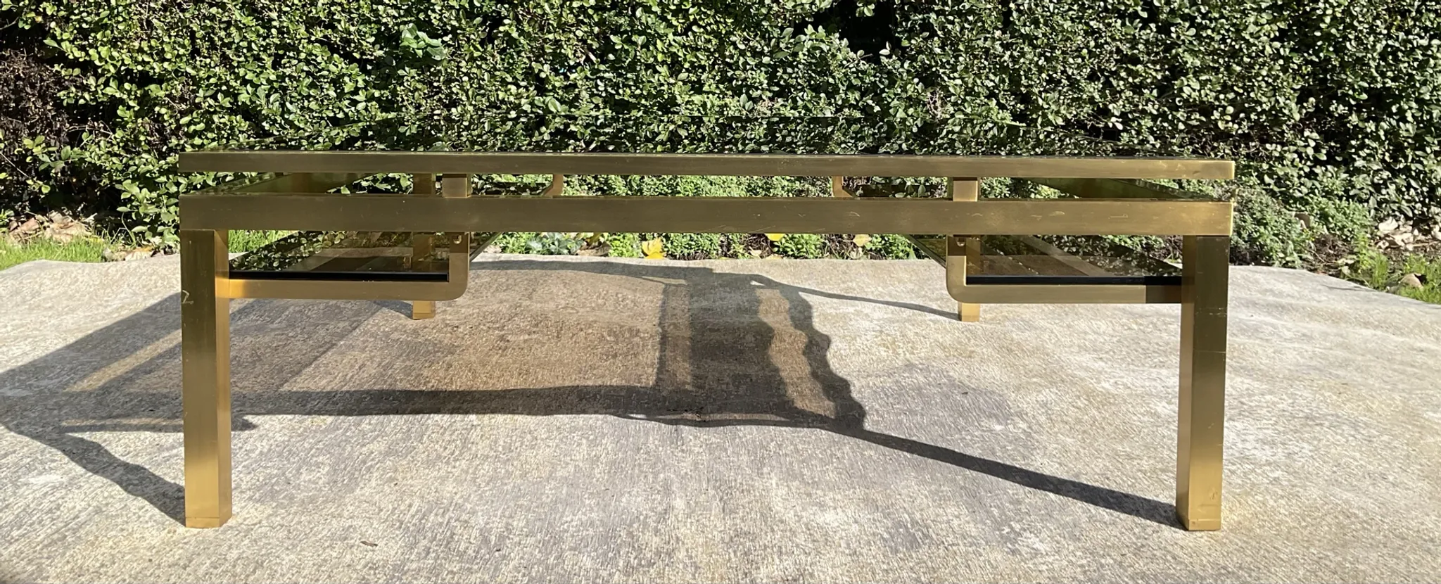 Grande table basse Guy Lefèvre pour maison Jansen années 70
