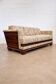 Macassar veneer Art Deco sofa with floral fabric, Austria, 1930s.