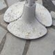 Garden or bistro table with steel and fiberglass base and top, circa 1970