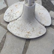 Garden or bistro table with steel and fiberglass base and top, circa 1970