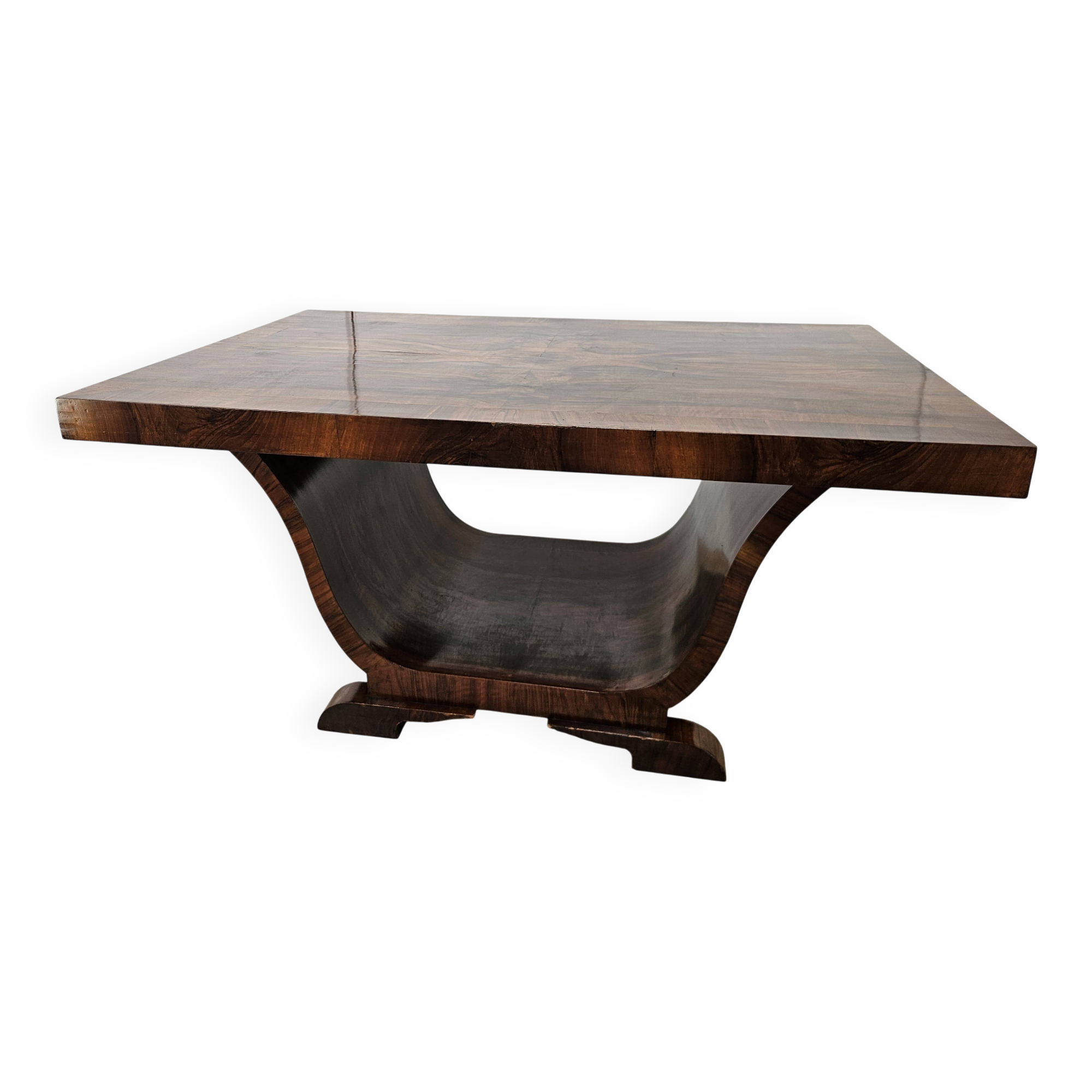 Art Decò dining table in walnut burl, 1940