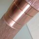 Diabolo vase in structured red copper / vintage 60s-70s