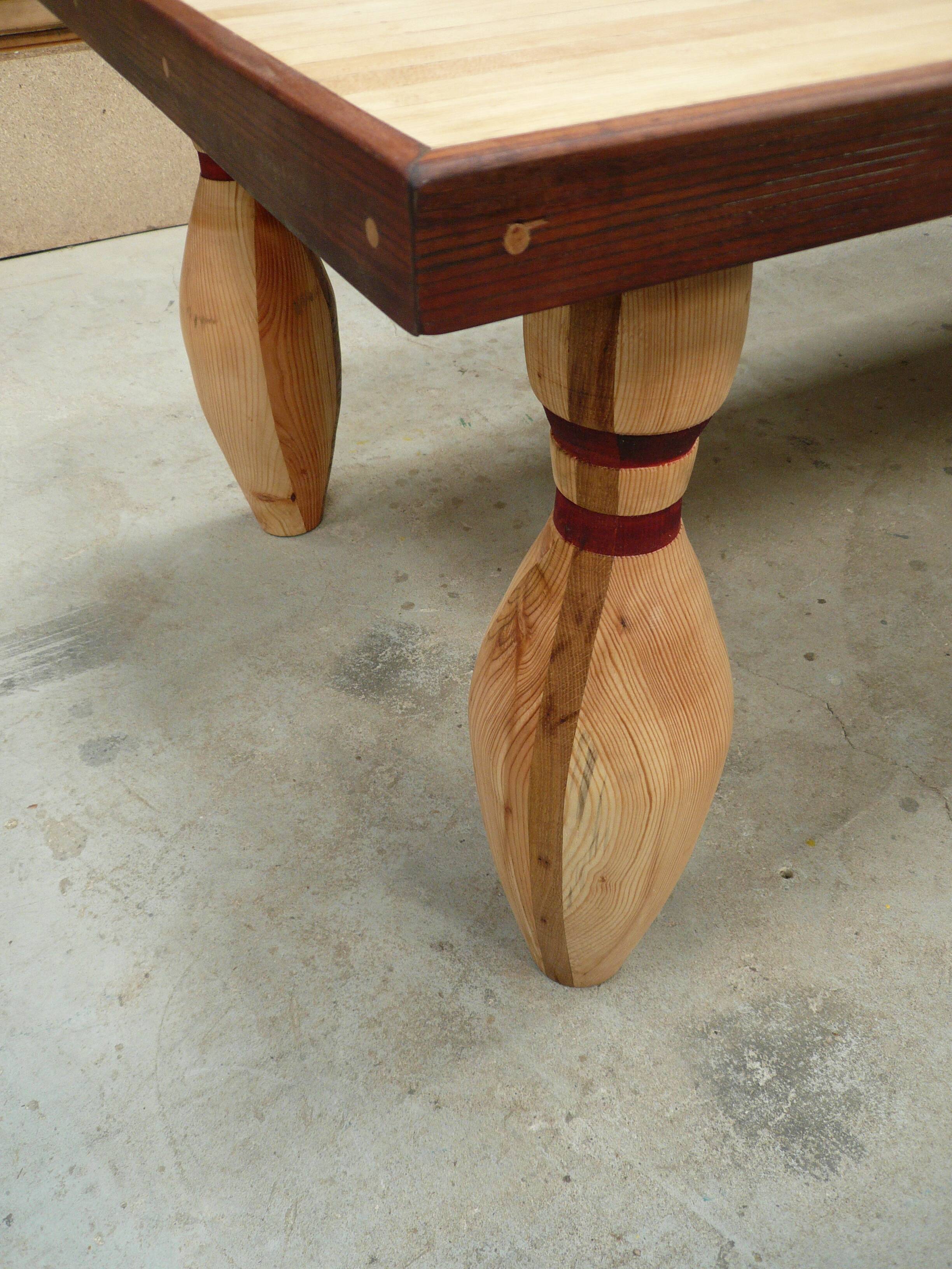 Dining table bowling lane