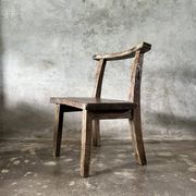 Large old teak chair or armchair H84 L60