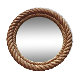 Round mirror in rope 1950s 35,5cm