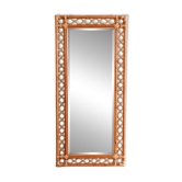 Large rectangular bamboo mirror, 1970s