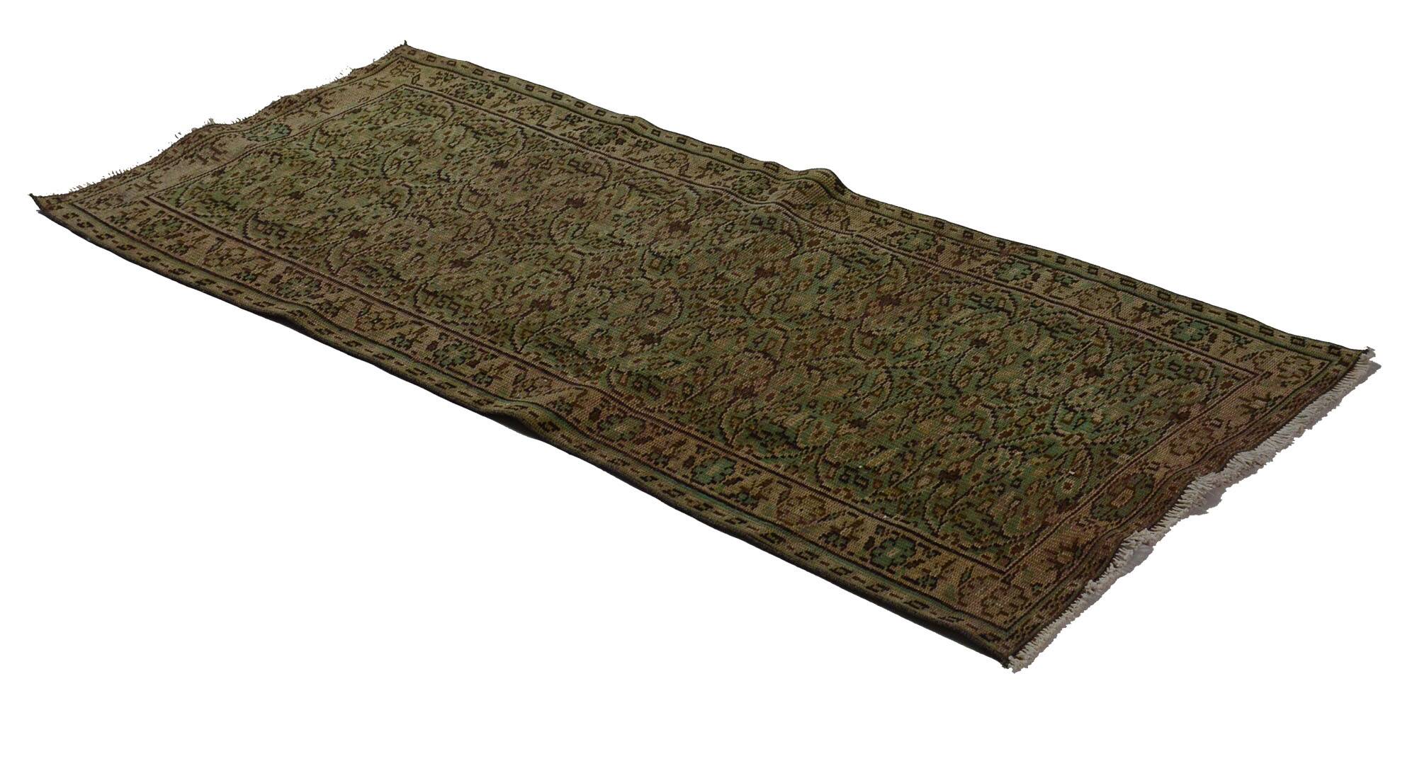 Turkish Anatolian Handmade Vintage Area Rug 195 cm x 90 cm