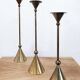 Set of three bronze candlesticks by Christian de Beaumont from the 1980s.