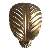 Gold metal leaf wall light