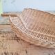 Antique rattan basket - bowl emptier