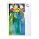 Art poster after Walasse TING, Untitled in blue and green (vertical format)
