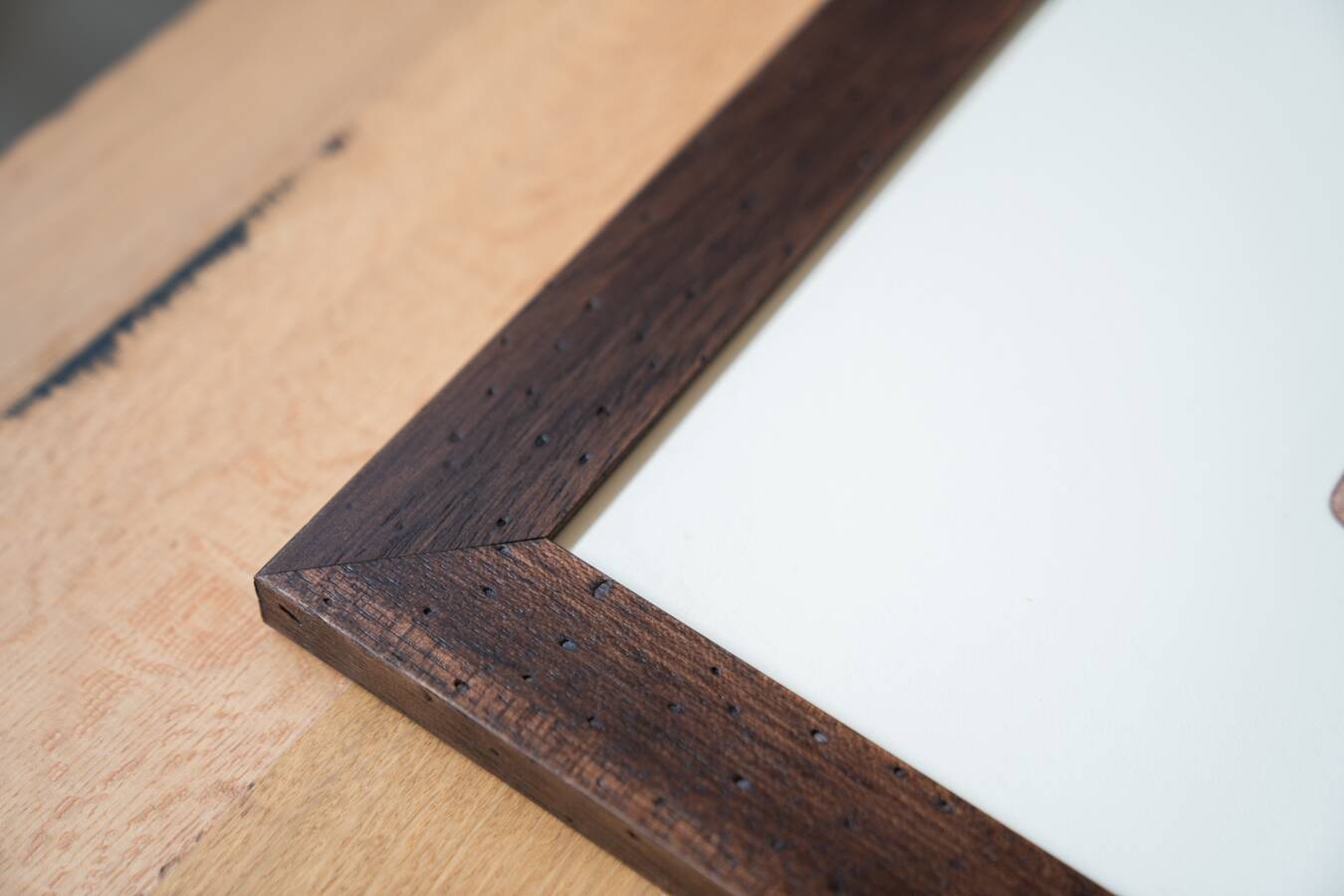 Vintage painting with ash frame, 1970-1980