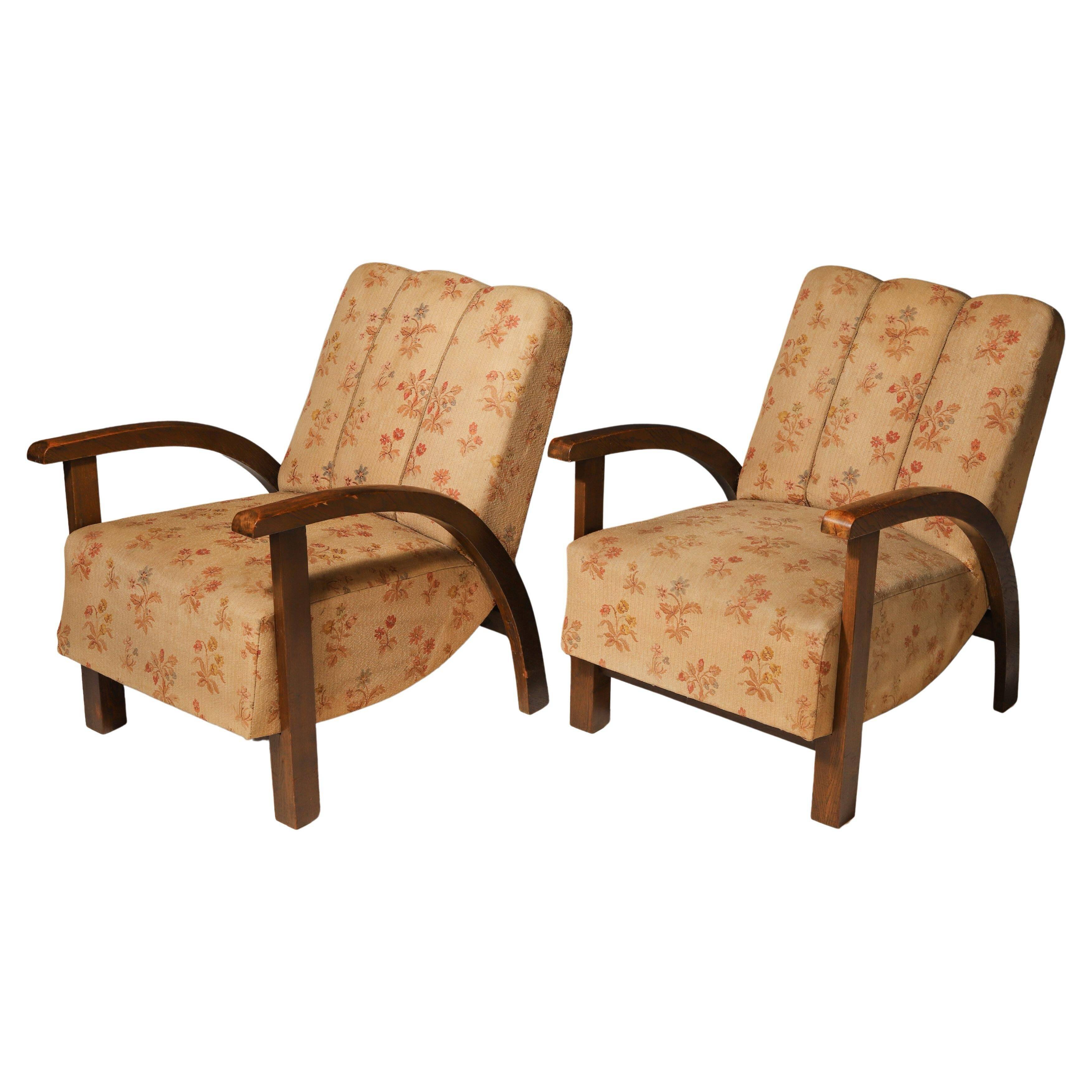 Pair of ART DECO armchairs, 1930´s, Central Europe