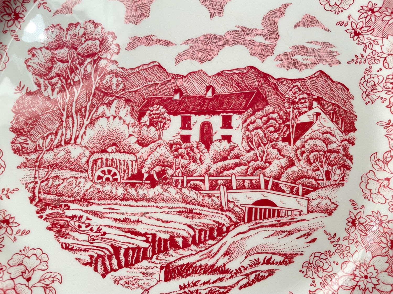 6 Fontebasso English style dinner plates