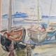 Henri Epstein (1891-1944) - Watercolour on paper - Beachside - Signed