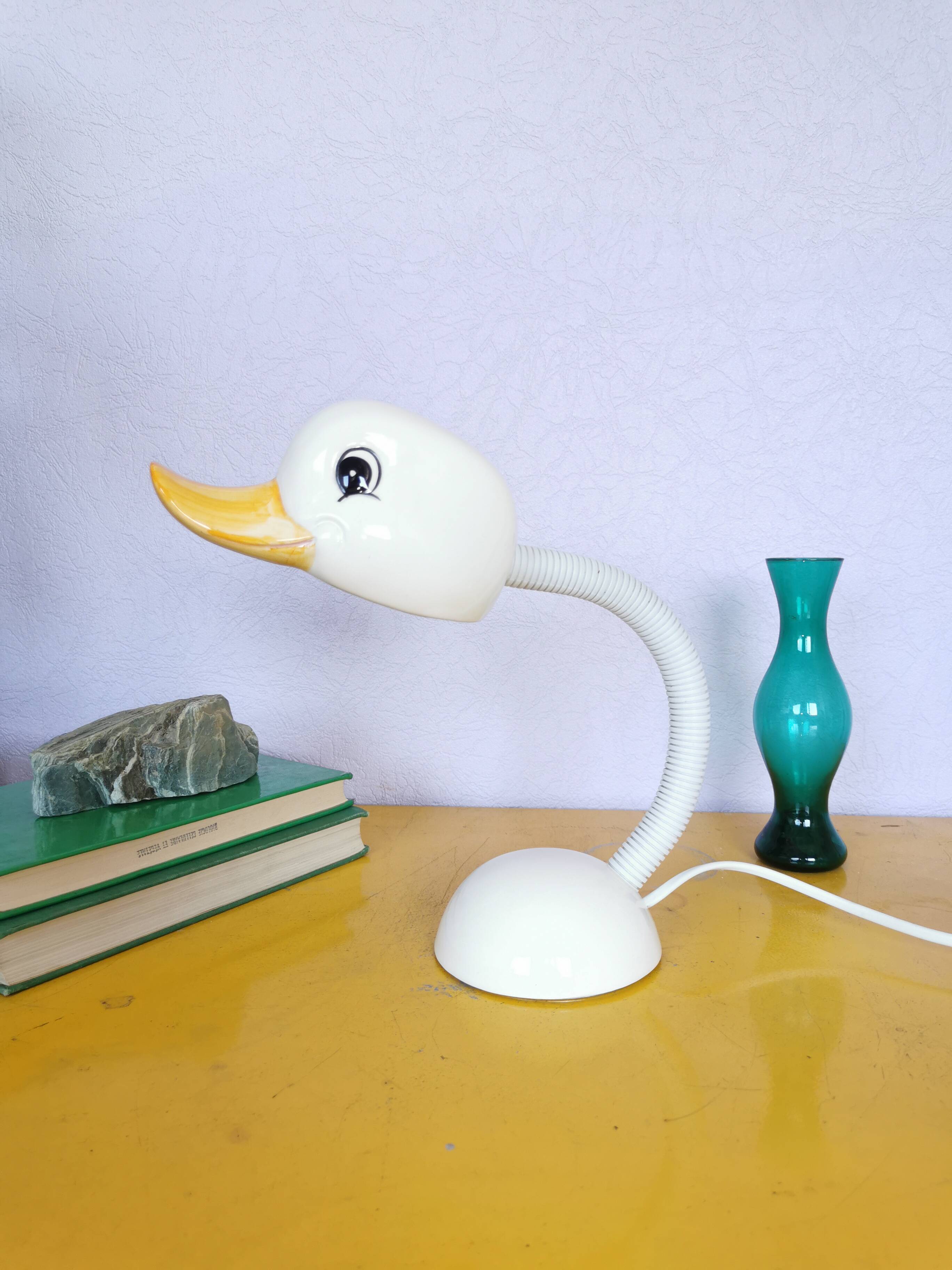 Flexible ceramic duck lamp, 1968