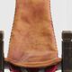 Vintage Brutalist tripod chair leather and wood
