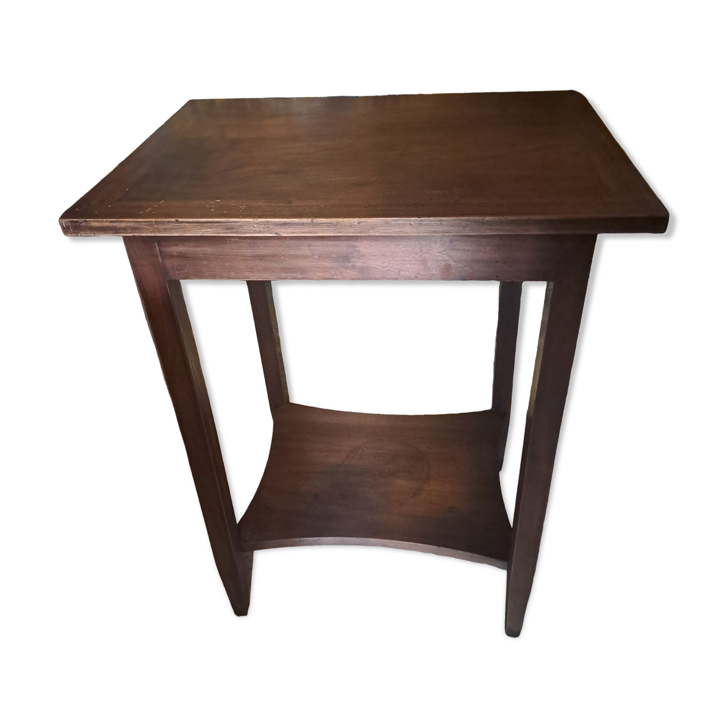 Vintage wood console side table with flap, Art Deco style