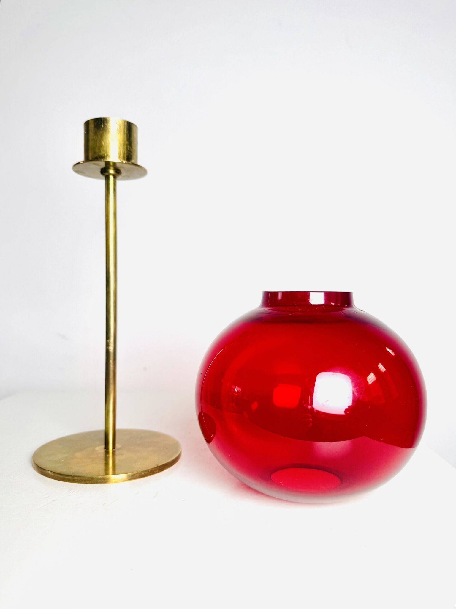 Model Nr135 Brass Candle Holder By Hans-Agne Jakobsson For Markaryd Ab, Sweden 1950S