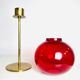 Model Nr135 Brass Candle Holder By Hans-Agne Jakobsson For Markaryd Ab, Sweden 1950S